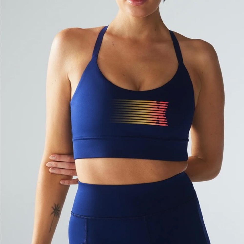 BRAND NEW! Savage X Fenty Band-It Low Impact Sports Bra in Indigo Off Blue